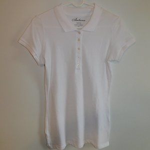 White Fitted Polo Shirt
